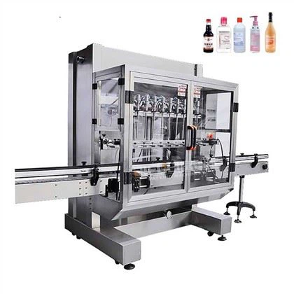 Automatic Water Disinfectant Wine Cosmetics Gravity Liquid Filling Machine With Cover